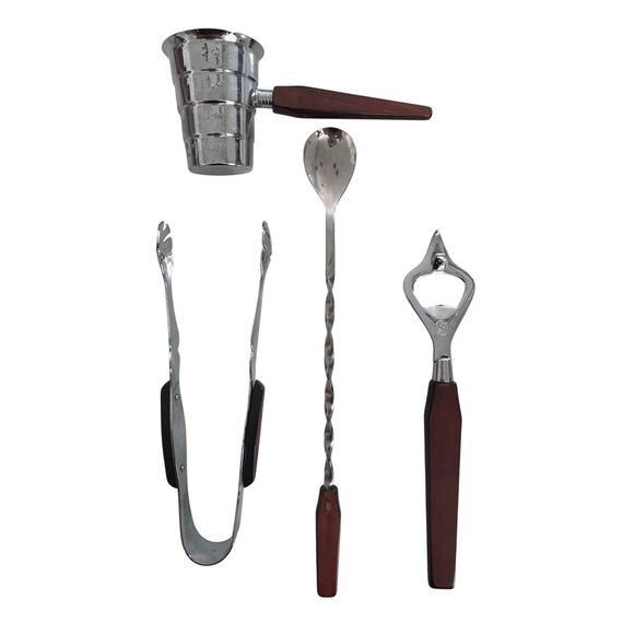 Vintage Retro 4 Piece Set of Barware by Glo Hill Canada - Picture 1 of 9